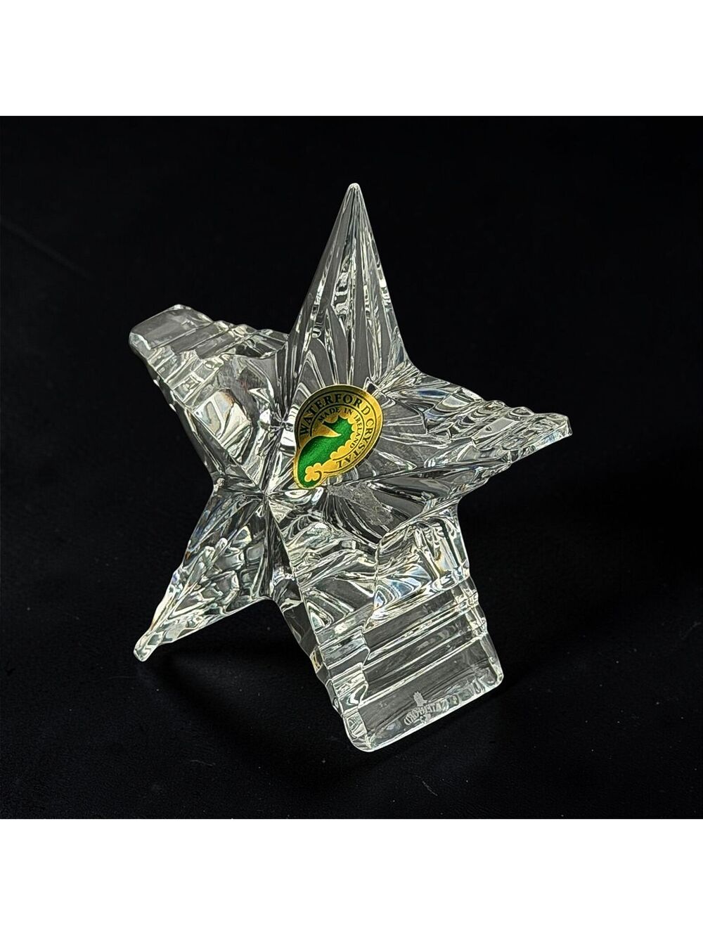 Vintage Waterford Crystal Star Paperweight Clear Crystal Made in Ireland 4"